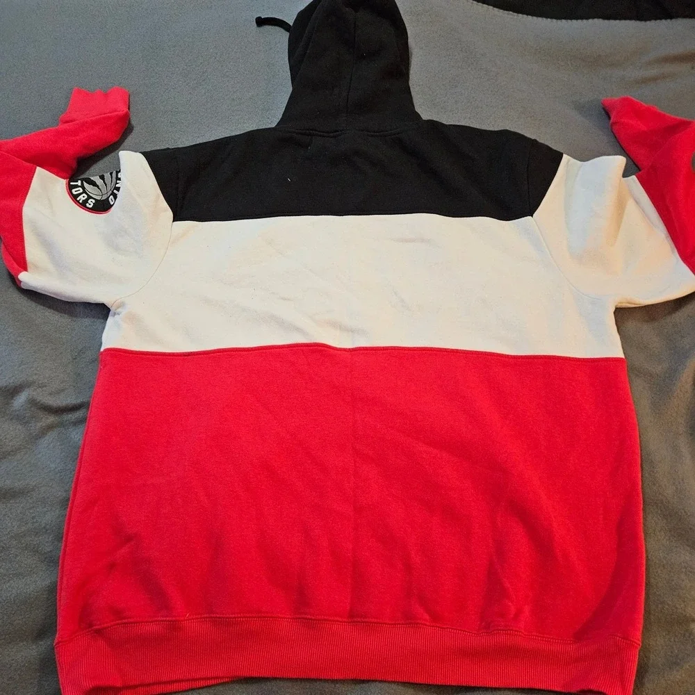 Fanatics Toronto Raptors Colorblock Hoodie Mens 2XL‎ Black Red White Basketball - Picture 8 of 8